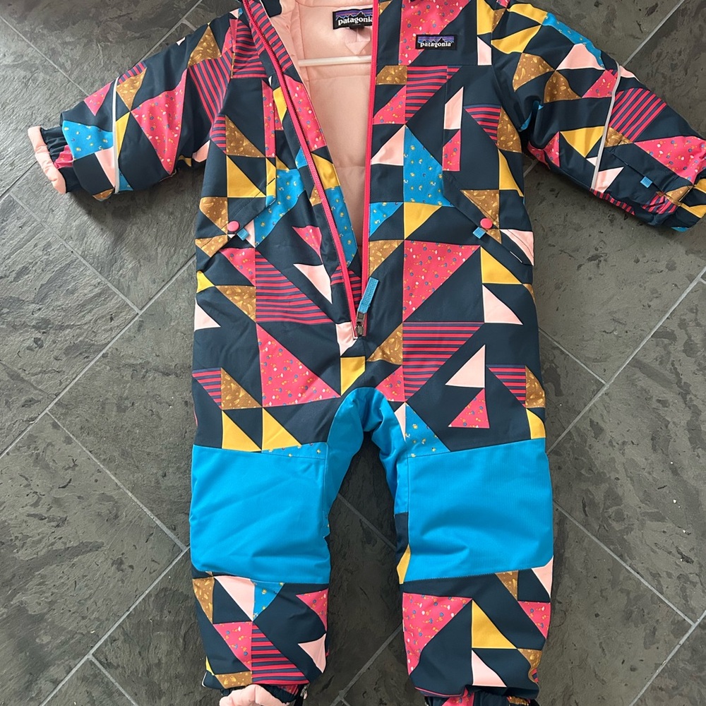 Patagonia Kids One Piece in Blue, Pink, and Brown